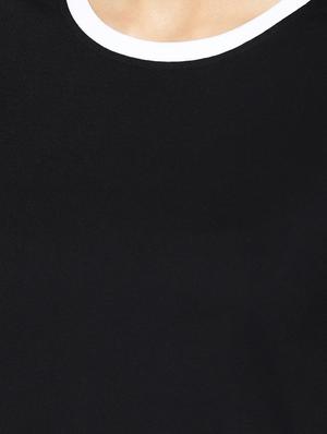 contrast piped round neck tee - 17028254 - Standard Image - 5