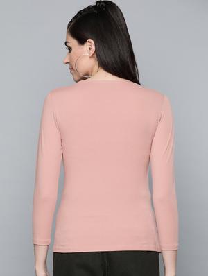 boat neck solid tee - 17028256 - Standard Image - 3
