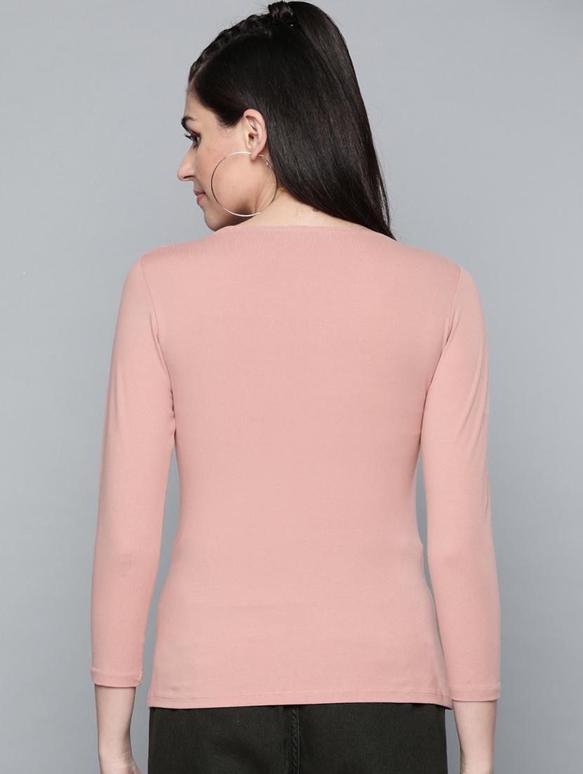 boat neck solid tee - 17028256 - Zoom Image - 3