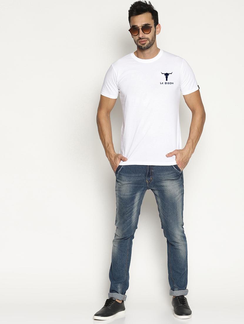 white solid cotton t-shirt - 17028440 - Zoom Image - 5