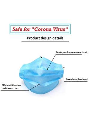 favon anti pollution disposable air filter masks (pack of 50) - 17028482 - Standard Image - 3