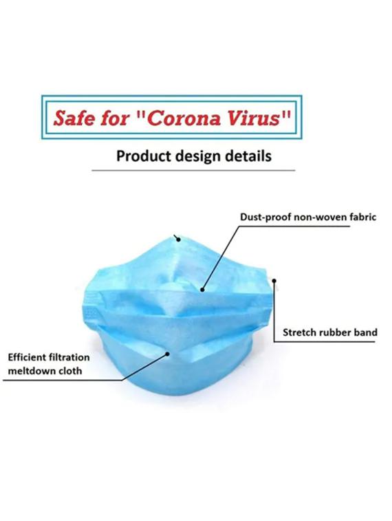 favon anti pollution disposable air filter masks (pack of 100) - 17028483 - Zoom Image - 3