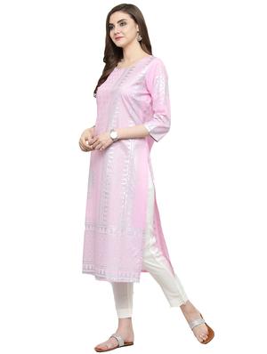 pastel straight kurta - 17028568 - Standard Image - 2