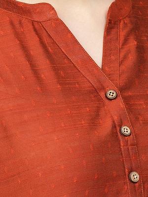 dobby art silk straight kurta - 17028596 - Standard Image - 4