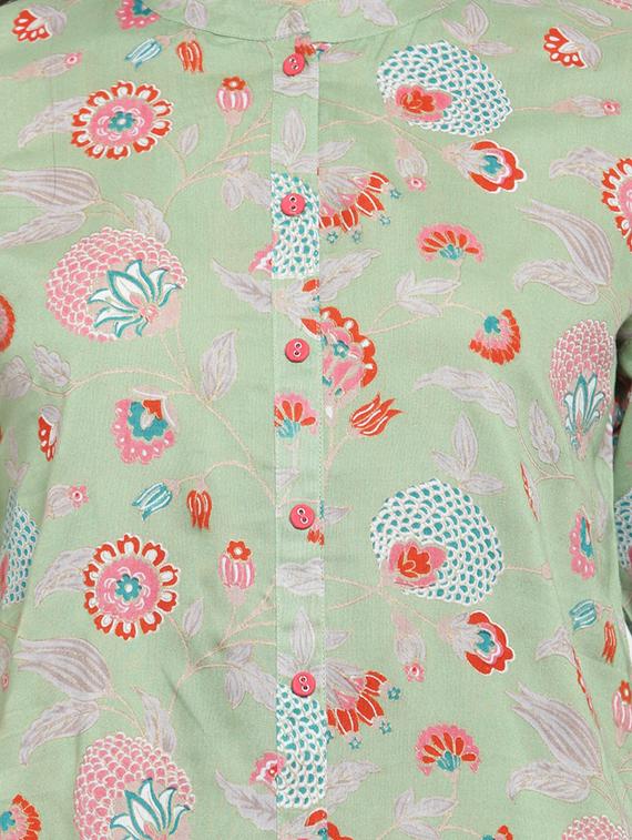 floral straight kurta - 17028633 - Zoom Image - 5