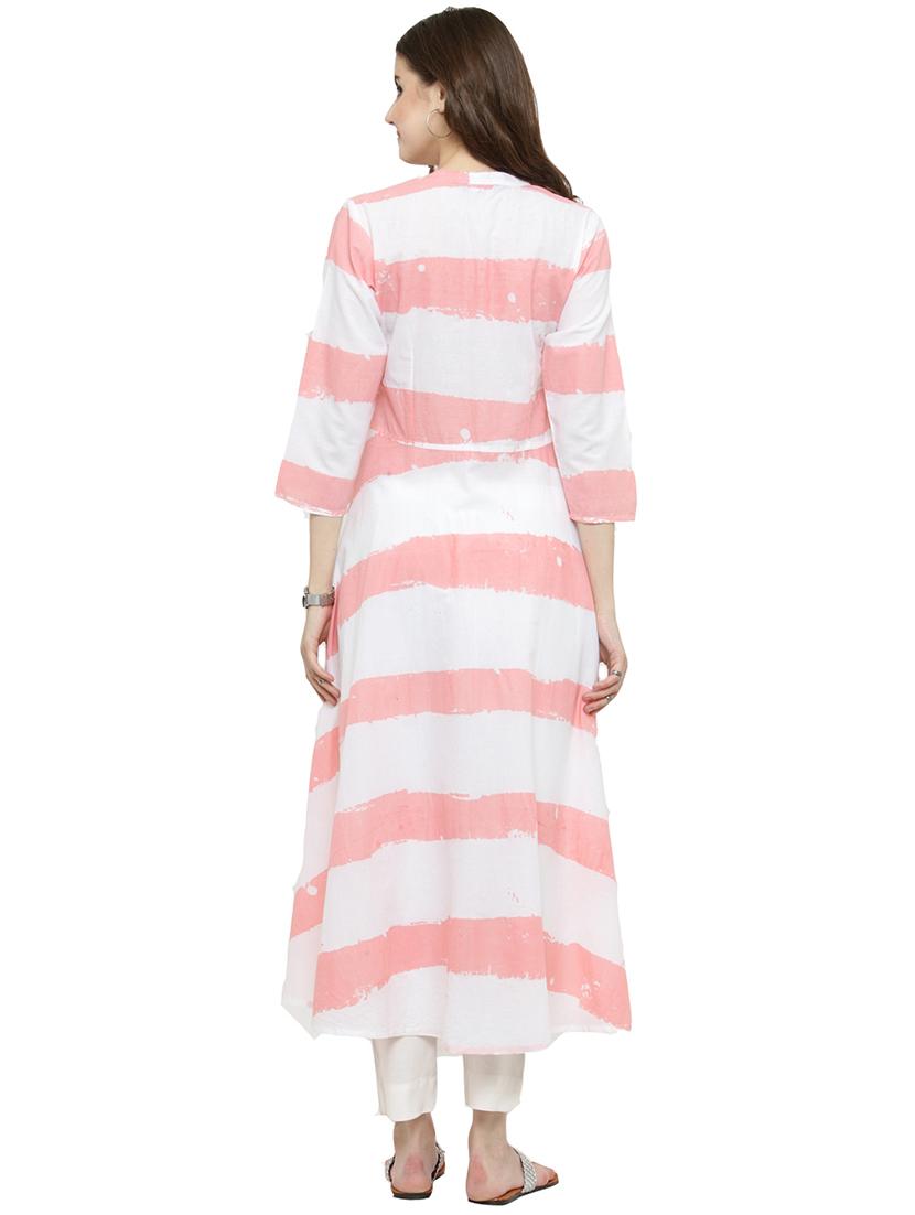 offwhite cotton straight kurta - 17028664 - Zoom Image - 4