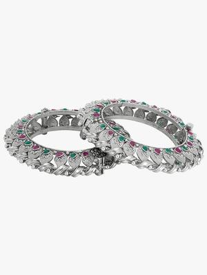 silver plated bangles - 17028995 - Standard Image - 2