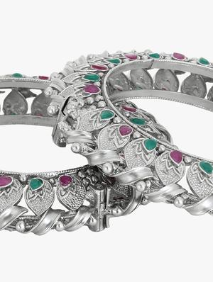 silver plated bangles - 17028995 - Standard Image - 3
