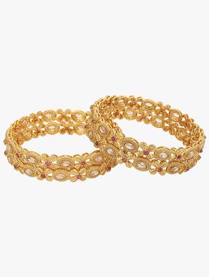 gold plated bangles - 17029003 - Standard Image - 2