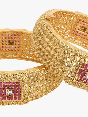 gold plated bangles - 17029005 - Standard Image - 3