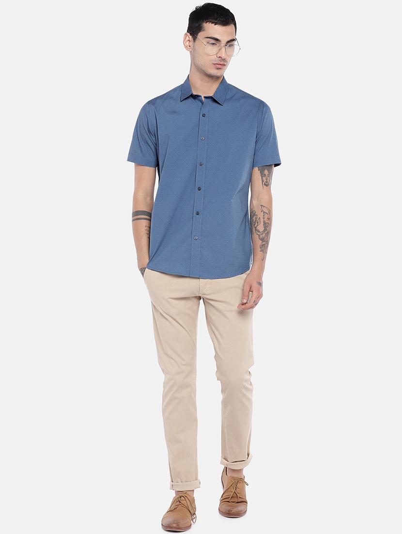 blue polka dot print casual shirt - 17029793 - Zoom Image - 4