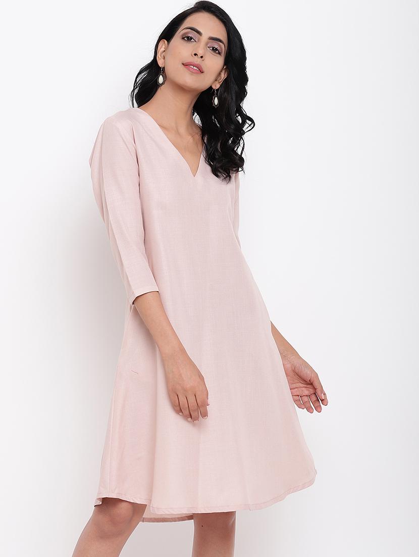 v neck a-line dress - 17030060 - Zoom Image - 1