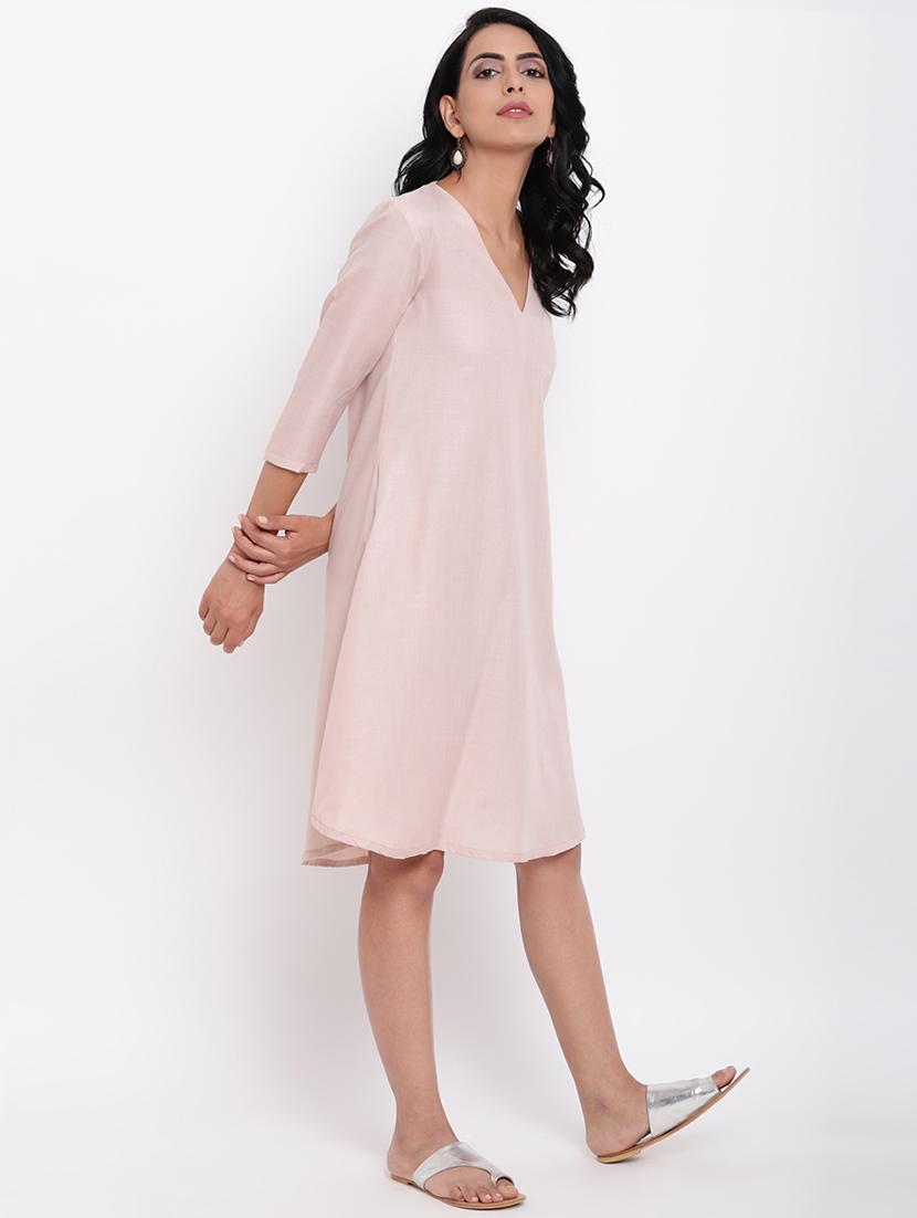v neck a-line dress - 17030060 - Zoom Image - 4