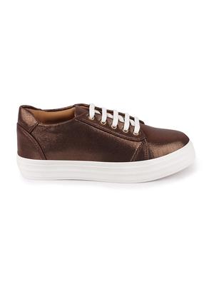 copper lace-up sneakers - 17030457 - Standard Image - 2