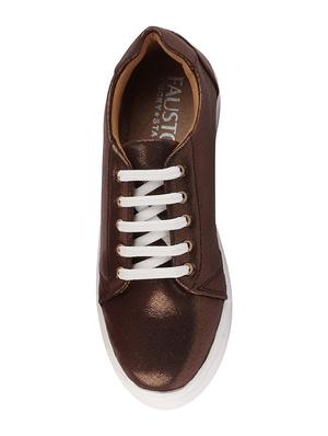 copper lace-up sneakers - 17030457 - Standard Image - 3