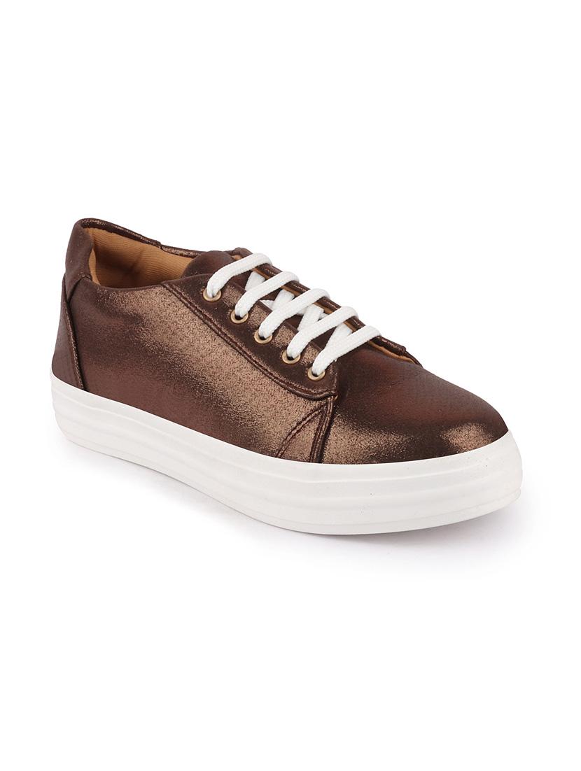 copper lace-up sneakers - 17030457 - Zoom Image - 1
