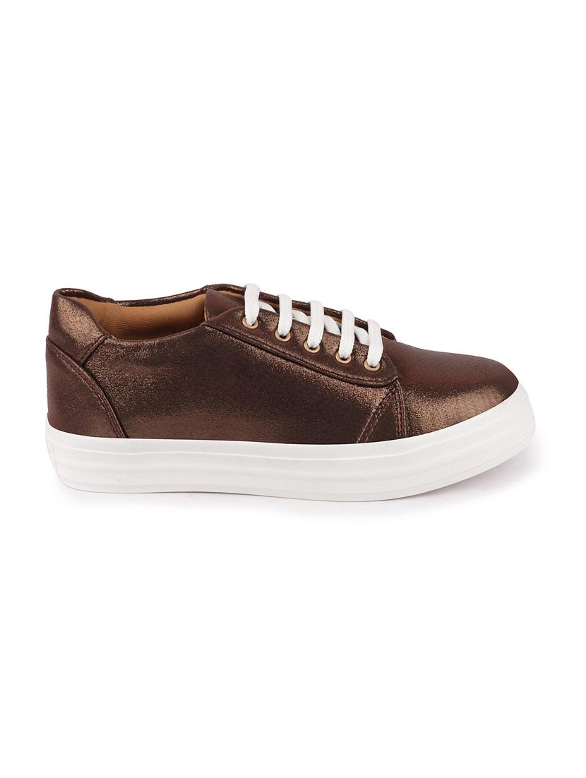 copper lace-up sneakers - 17030457 - Zoom Image - 2