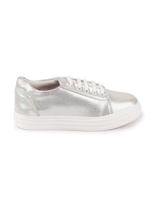 silver lace-up sneakers - 17030460 - Standard Image - 2