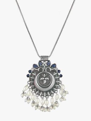 silver plated chain necklace - 17030591 - Standard Image - 4