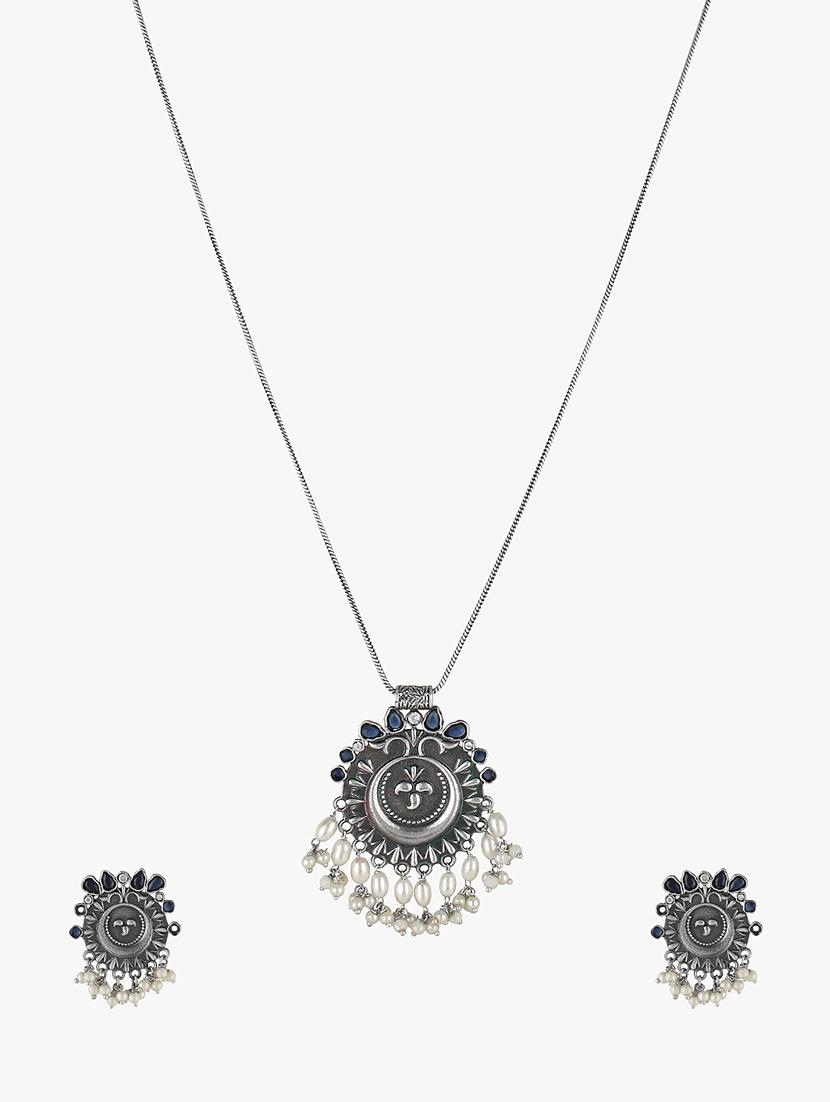 silver plated chain necklace - 17030591 - Zoom Image - 1
