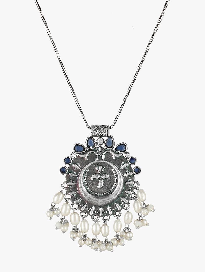 silver plated chain necklace - 17030591 - Zoom Image - 4