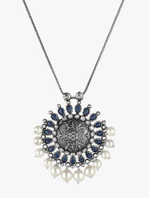 silver plated chain necklace - 17030592 - Standard Image - 4