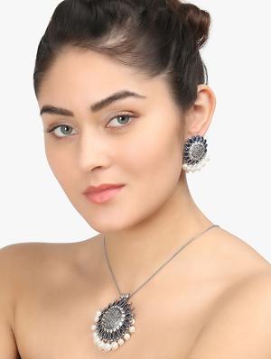 silver plated chain necklace - 17030592 - Standard Image - 7