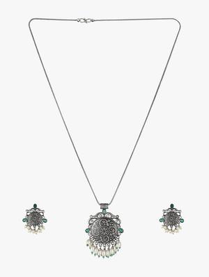 silver plated chain necklace - 17030593 - Standard Image - 2
