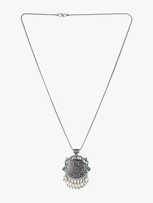 silver plated chain necklace - 17030593 - Standard Image - 3