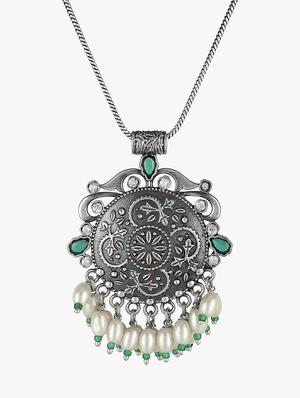 silver plated chain necklace - 17030593 - Standard Image - 4