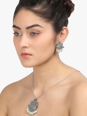 silver plated chain necklace - 17030593 - Standard Image - 7