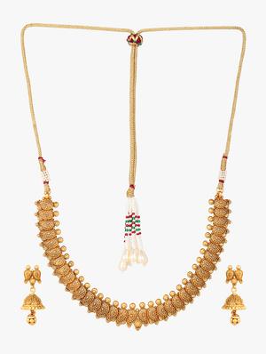 gold plated long necklace - 17030598 - Standard Image - 2