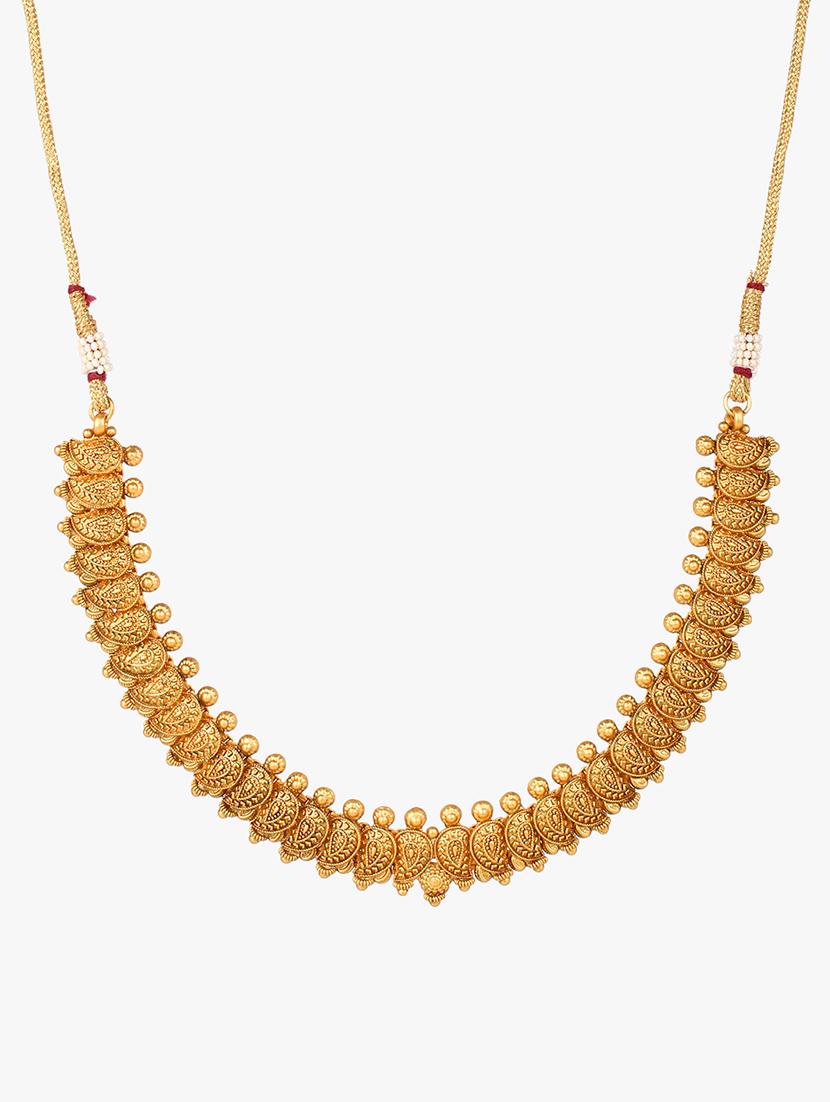 gold plated long necklace - 17030598 - Zoom Image - 4