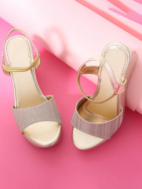 gold back strap wedges - 17031539 - Standard Image - 1