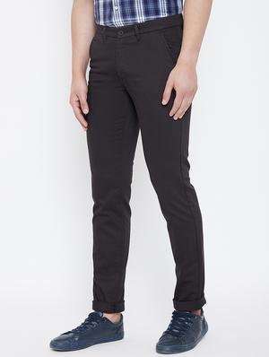black solid chinos - 17031579 - Standard Image - 2