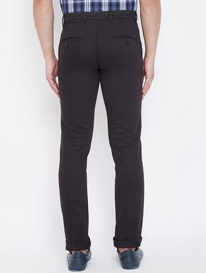 black solid chinos - 17031579 - Standard Image - 3