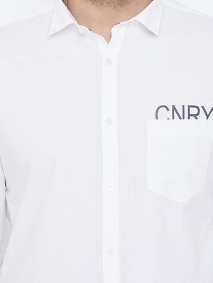 white solid casual shirt - 17031593 - Standard Image - 4