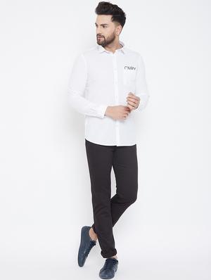 white solid casual shirt - 17031593 - Standard Image - 5