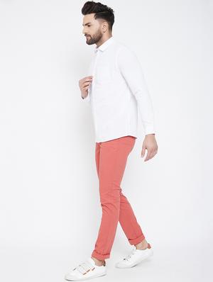 white solid casual shirt - 17031597 - Standard Image - 5
