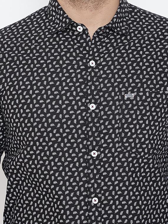 black printed casual shirt - 17031608 - Zoom Image - 4