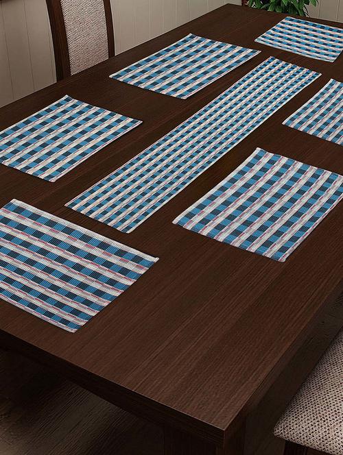 6 seater table runner with set of 6 placemat - 17031796 - Very Small Image - 1