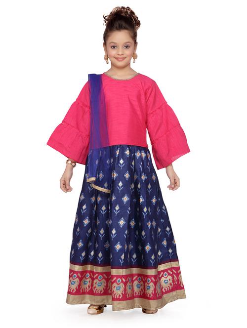 pink silk blend lehnga choli - 17032001 - Standard Image - 1