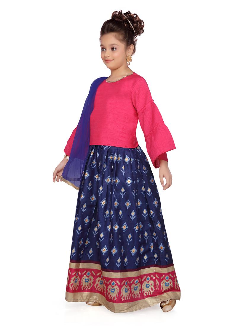 pink silk blend lehnga choli - 17032001 - Zoom Image - 2