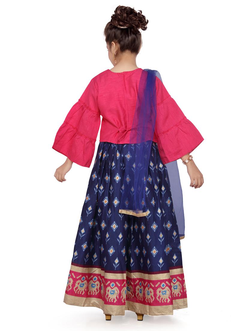 pink silk blend lehnga choli - 17032001 - Zoom Image - 3