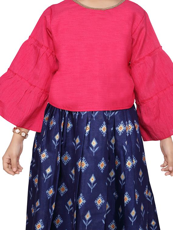 pink silk blend lehnga choli - 17032001 - Zoom Image - 4