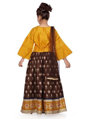 yellow silk blend lehnga choli - 17032002 - Standard Image - 3