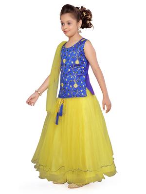 blue silk blend lehnga choli - 17032008 - Standard Image - 2