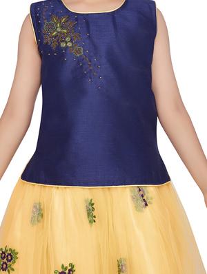 navy blue silk blend lehnga choli - 17032017 - Standard Image - 4
