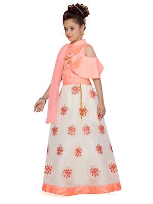 beige silk blend lehnga choli - 17032021 - Standard Image - 2