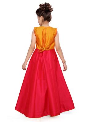 red silk blend party gown - 17032035 - Standard Image - 3